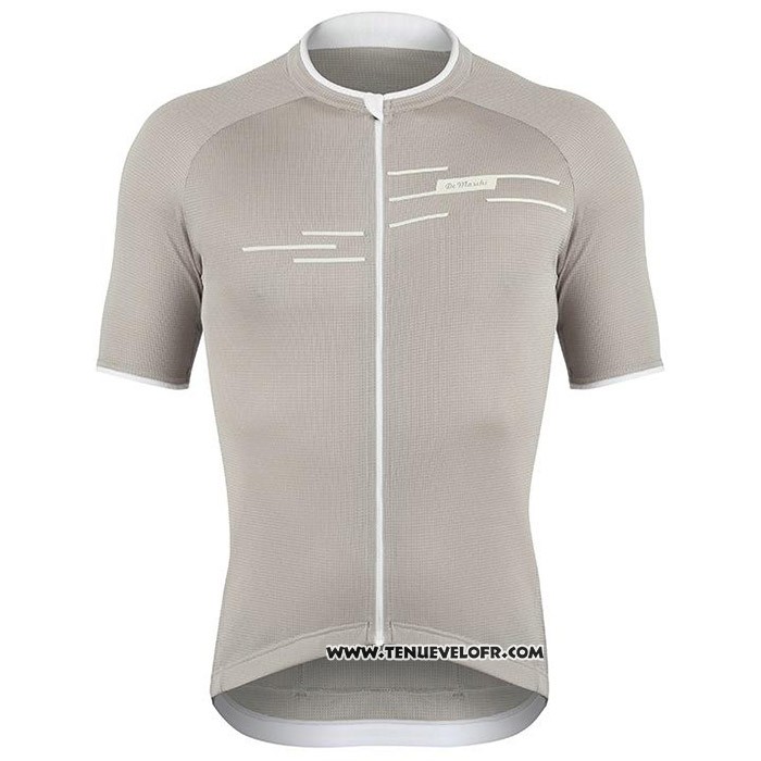 2020 Maillot Cyclisme De Marchi Lumiere Gris Manches Courtes et Cuissard
